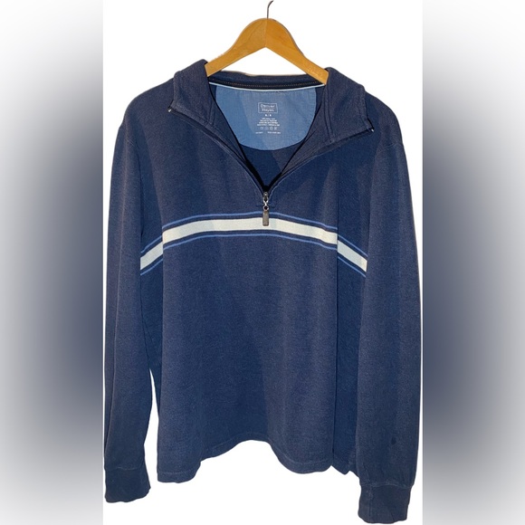 Blue Long Sleeve Polo with Zipper - Picture 1 of 8